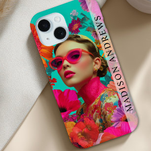 Colorful Floral Art-Woman iPhone 15 Case