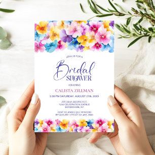 Colorful Floral Bridal Shower Invitation