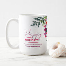 Colorful Floral Corporate Holiday Card