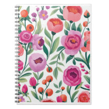 colorful floral garden illustration seamless patte