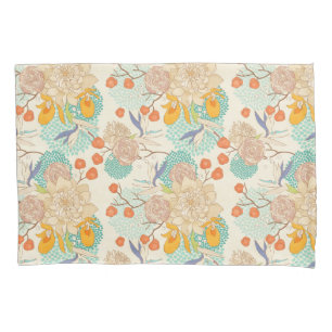 Colorful Floral Garden Pattern Pillowcase