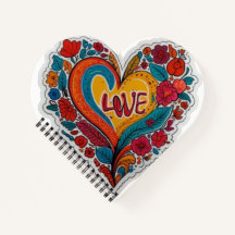 Colorful Floral Heart Love | Romantic Design