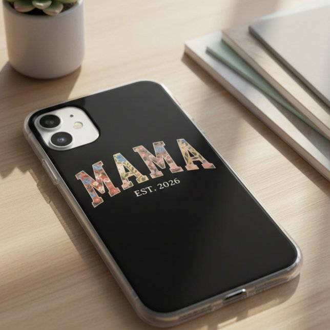 Colorful Floral Mama Varsity Feminine Minimal iPhone Case (Creator Uploaded)