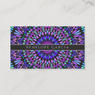 Colorful Floral Mandala Business Card