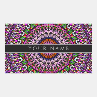 Colorful Floral Mandala Business Card Template
