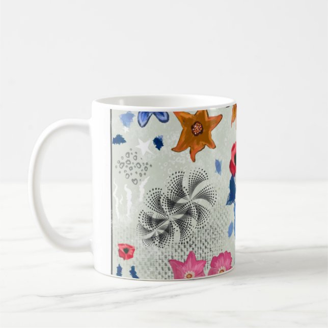 Colorful Floral Mug (Left)