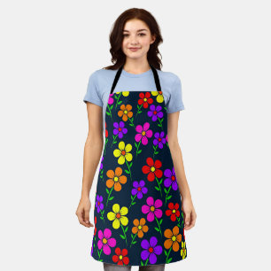 Colorful Floral Pattern Apron