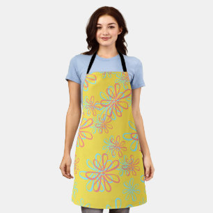 Colorful Floral Pattern Apron