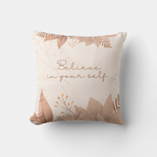 Colorful Floral Pattern Pillow (Front)