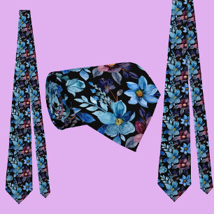 Colorful Floral Pattern                          Tie