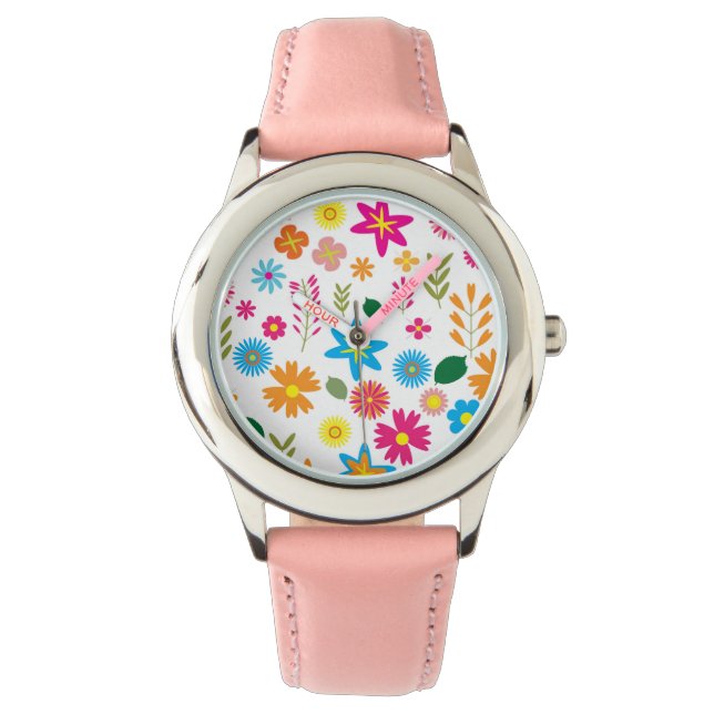 COLORFUL FLORAL PATTERN WATCH (Front)