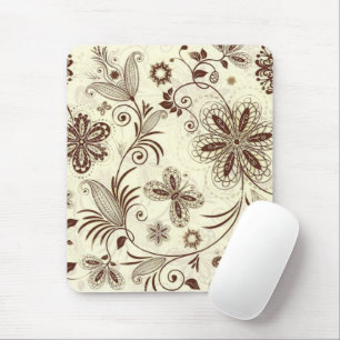 Colorful Floral Seamless Pattern Mouse Mat