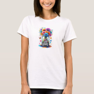 Colorful floral stay a groovy motivation T-Shirt
