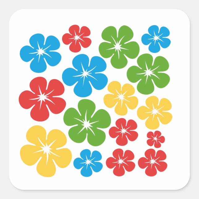 Colorful Floral Sticker (Front)