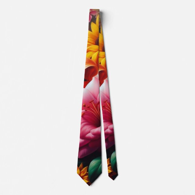 colorful floral tie (Front)
