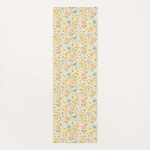 Colorful Floral vintage pattern with butterflies Yoga Mat