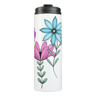 Colorful Florals Thermal Tumbler