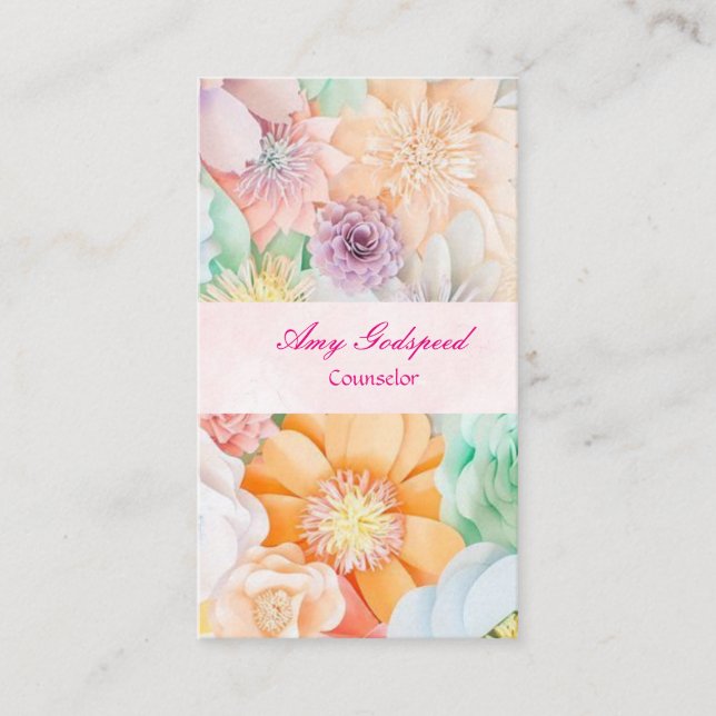 Colorful Flower Card (Front)