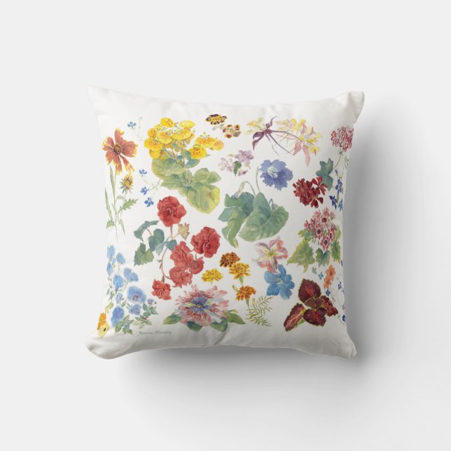 Colorful Flower Home Decor Cushion (Front)