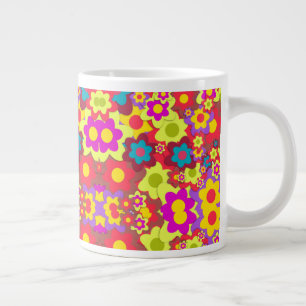 Colorful Flower Large Coffee Mug