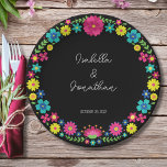 COLORFUL FLOWER PAPER PLATE<br><div class="desc">Colourful Mexican flowers</div>