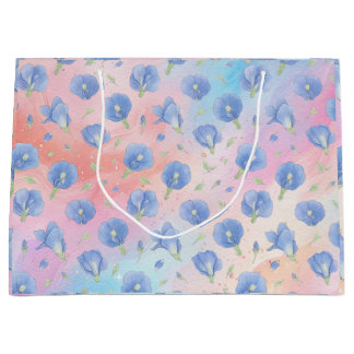 Colorful Flower Pattern Large Gift Bag
