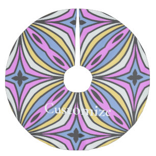 Colorful Flower Petals  Thunder_Cove Brushed Polyester Tree Skirt