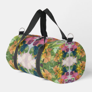 Colorful Flower Petals Watercolor Pattern Painting Duffle Bag