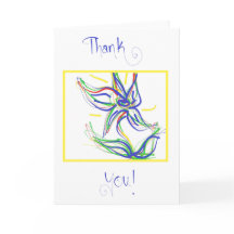 Colorful Flower Thank You! (blank inside)