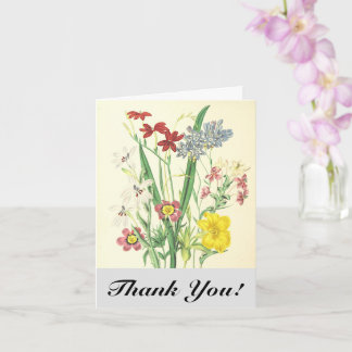 Colorful Flowers and Plants, "Thank You!" Postcard