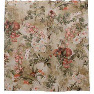 colorful flowers background. watercolor Illustrati Shower Curtain