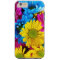 Colorful Flowers, Daisies - Blue Yellow Pink
