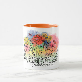 COLORFUL FLOWERS DESIGN BIBLE VERSE MUG
