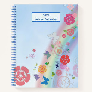 Colorful flowers drawing Notebook