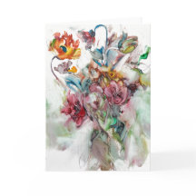 colorful flowers greeting card