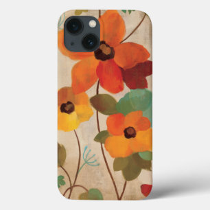 Colorful Flowers on an Off White Background iPhone 13 Case