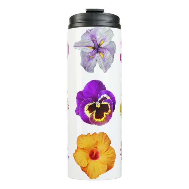 Colorful flowers thermal tumbler (Front)