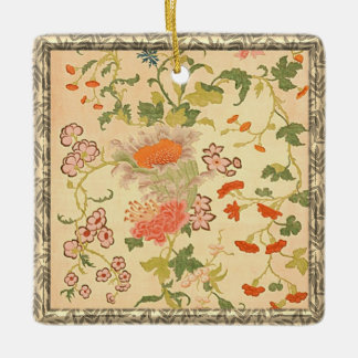 Colorful Flowers Wonderland Ceramic Ornament