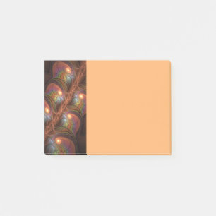 Colorful Fluorescent Abstract Trippy Brown Fractal Post-it Notes