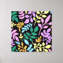 Colorful foliage in black background
