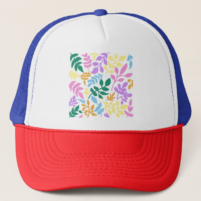 Colorful foliage trucker hat (Front)
