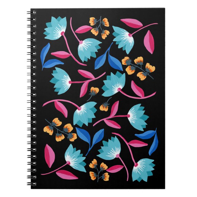 Colorful folk floral notebook (Front)