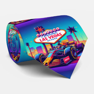 Colorful Formula 1 Race Car 5 Las Vegas Tie