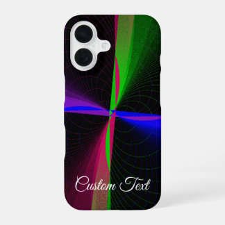 Colorful Four-Way Wave Geometric iPhone 16 Case
