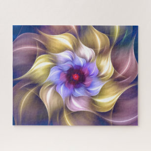 Colorful Fractal Flower Jigsaw Puzzle