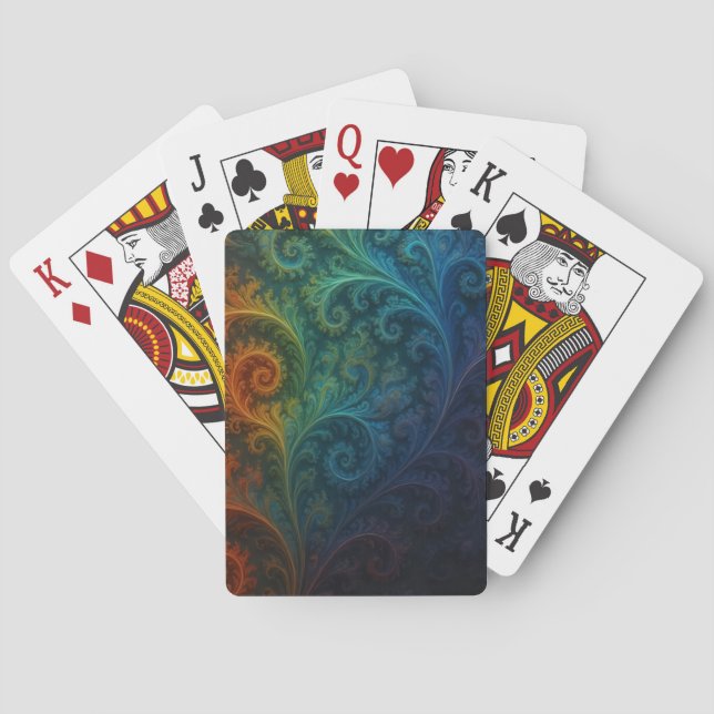 Colorful Fractal Playing Cards (Back)