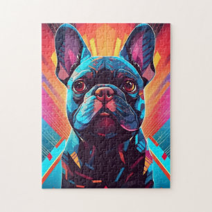 Colorful French Bulldog Art Jigsaw Puzzle