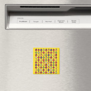 Colorful Fruits Pixelated 32-bits Art Sticker Magnet