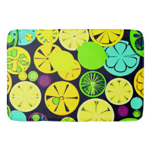 Colorful Fruity Vibrance Pattern Bath Mat