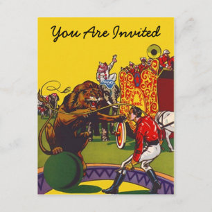 COLORFUL FUN CIRCUS PARTY THEME INVITE INVITATION